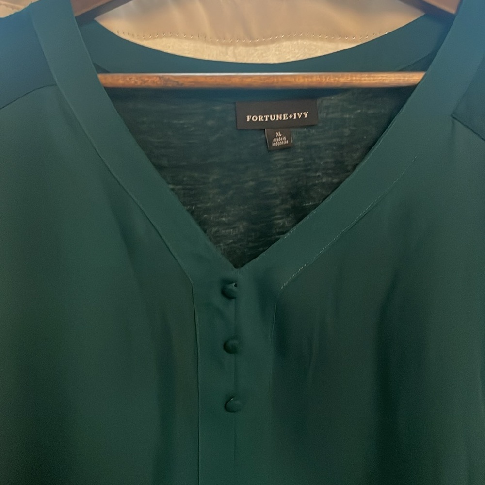 Like new multi fabric blouse